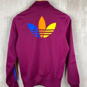 Adidas Purple Track Jacket with Trefoil Logo